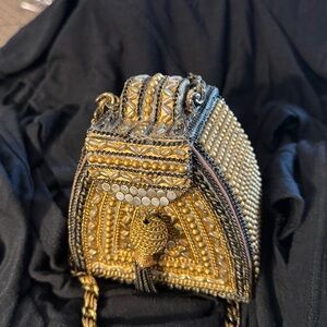 Mary Frances gold/bronze shoulder bag